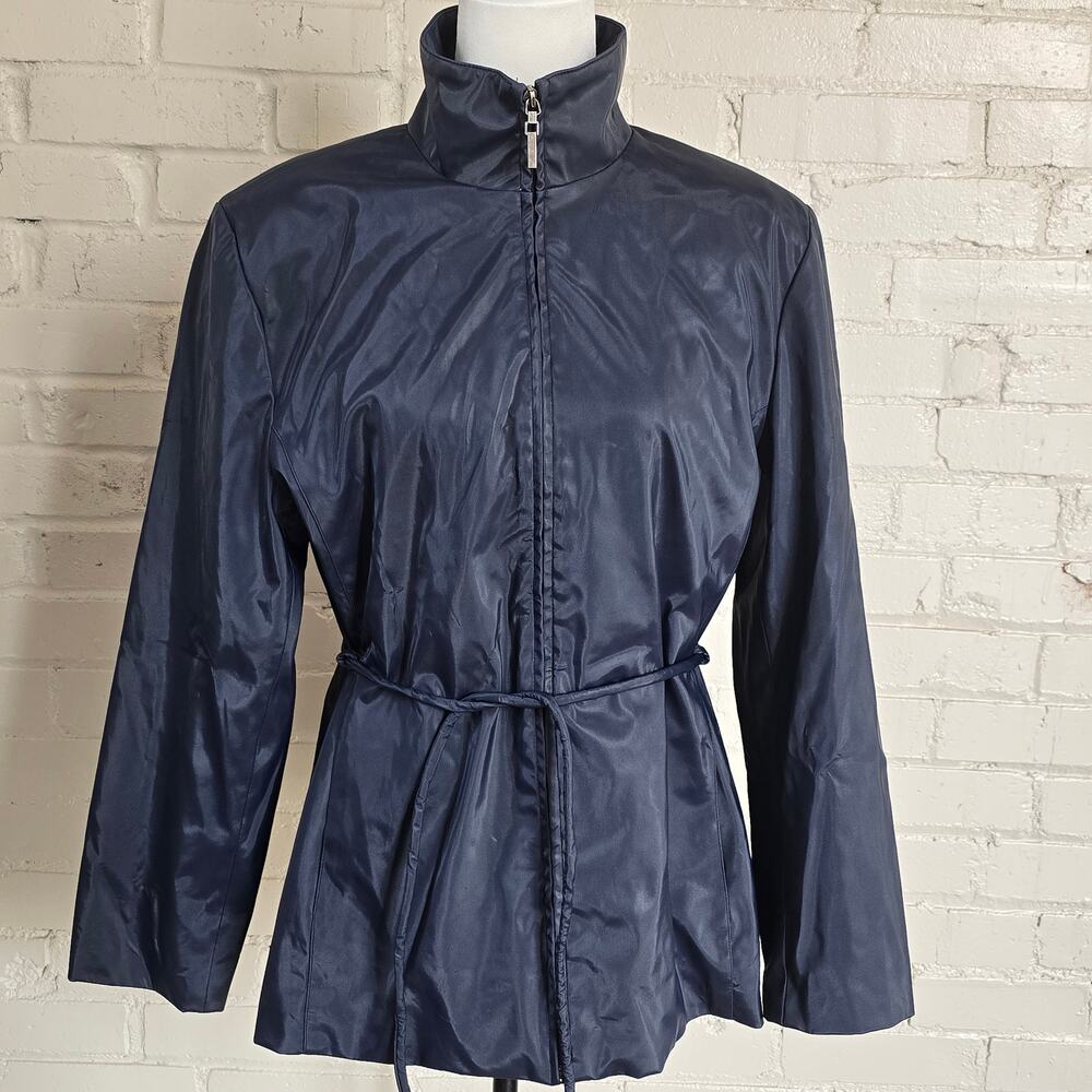 ​JLC New York Belted Raincoat Jacket Full Zip Trench ┃Classic Prep Fall Trench